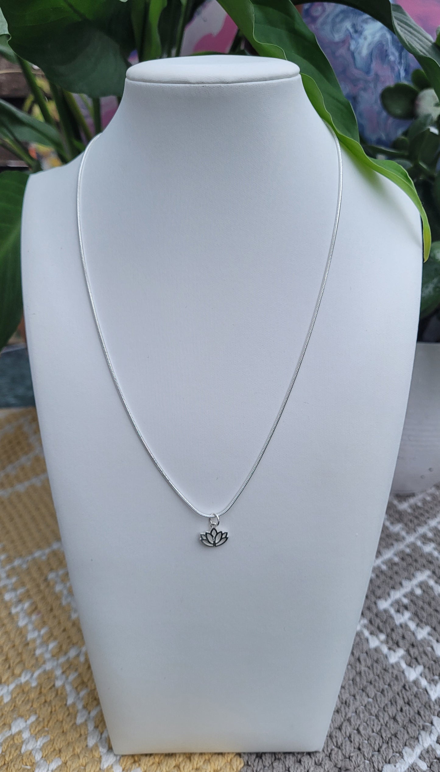 Sterling Silver Lotus Necklace