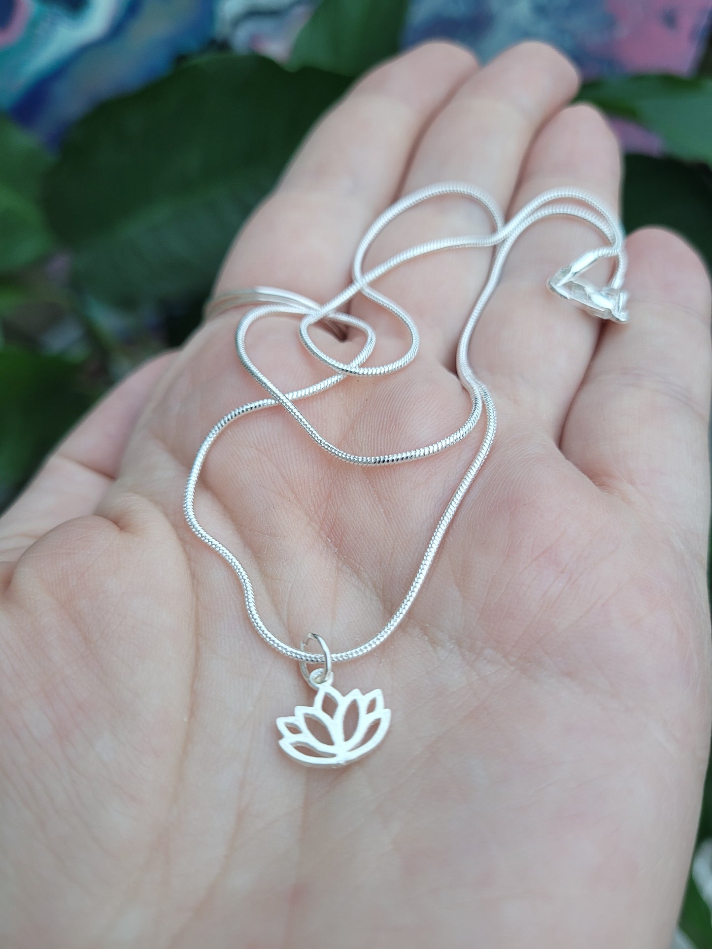 Sterling Silver Lotus Necklace