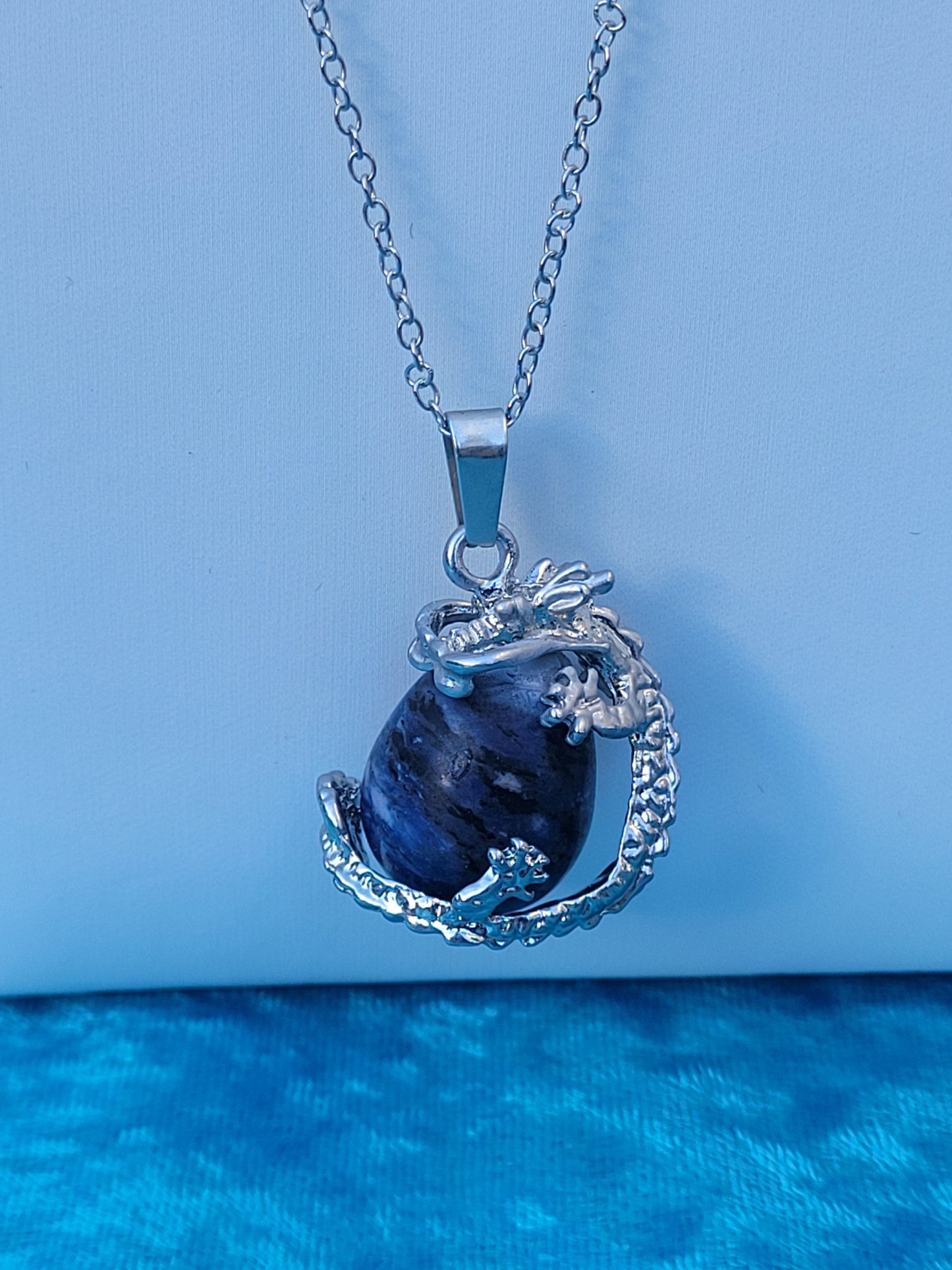 Sodalite Dragon Necklace