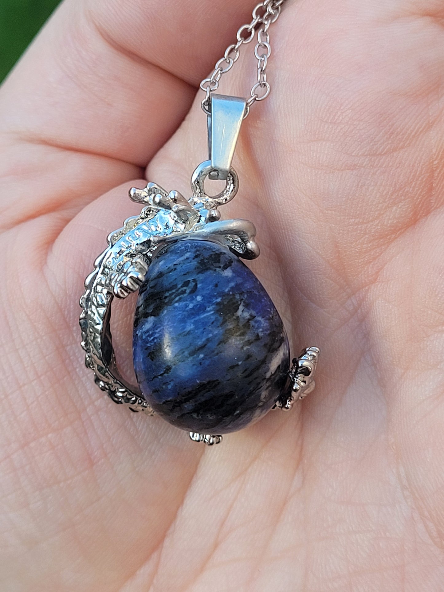 Sodalite Dragon Necklace