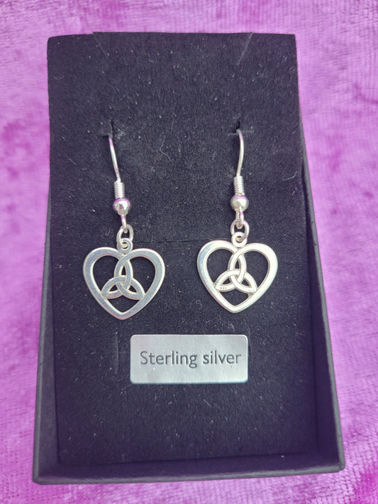 Triquetra Heart Earrings