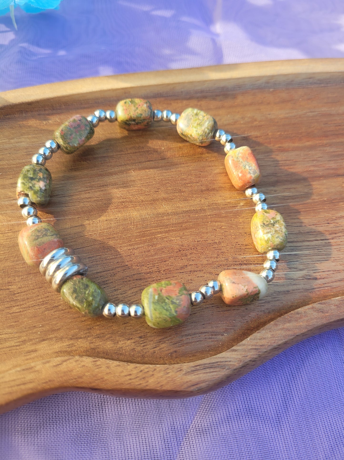 Unakite Unisex Bracelet