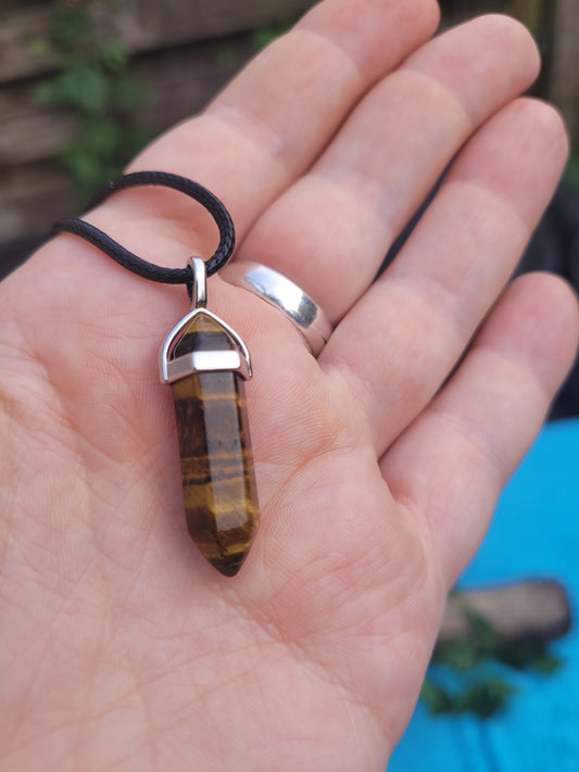 Tiger's Eye Prism Necklace