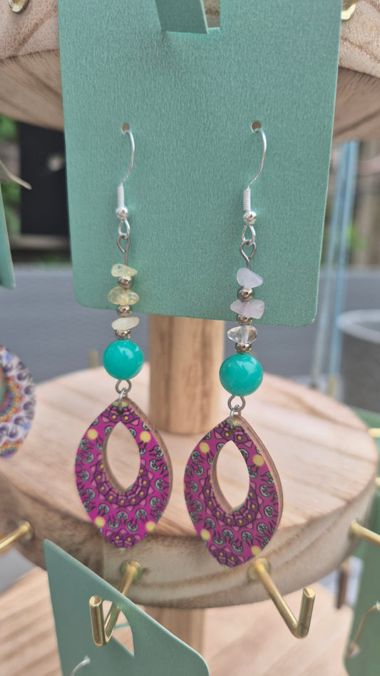 Geo Pink Earrings