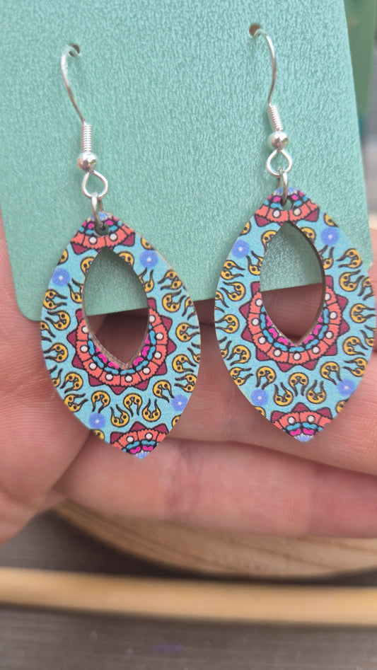 Geo Blue Earrings