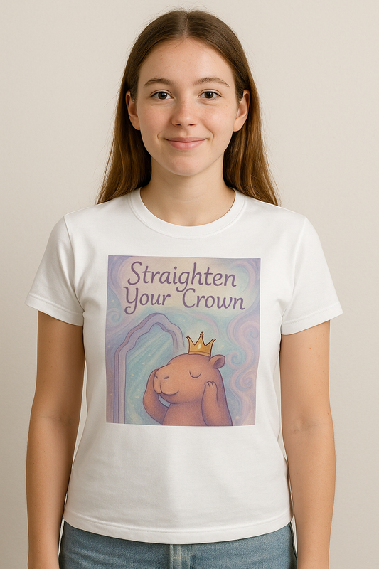 Straighten Your Crown | Women's Motivational Tee, Encouragement Shirt, Inspirational Apparel, Positive Vibes Top, Relaxed Fit