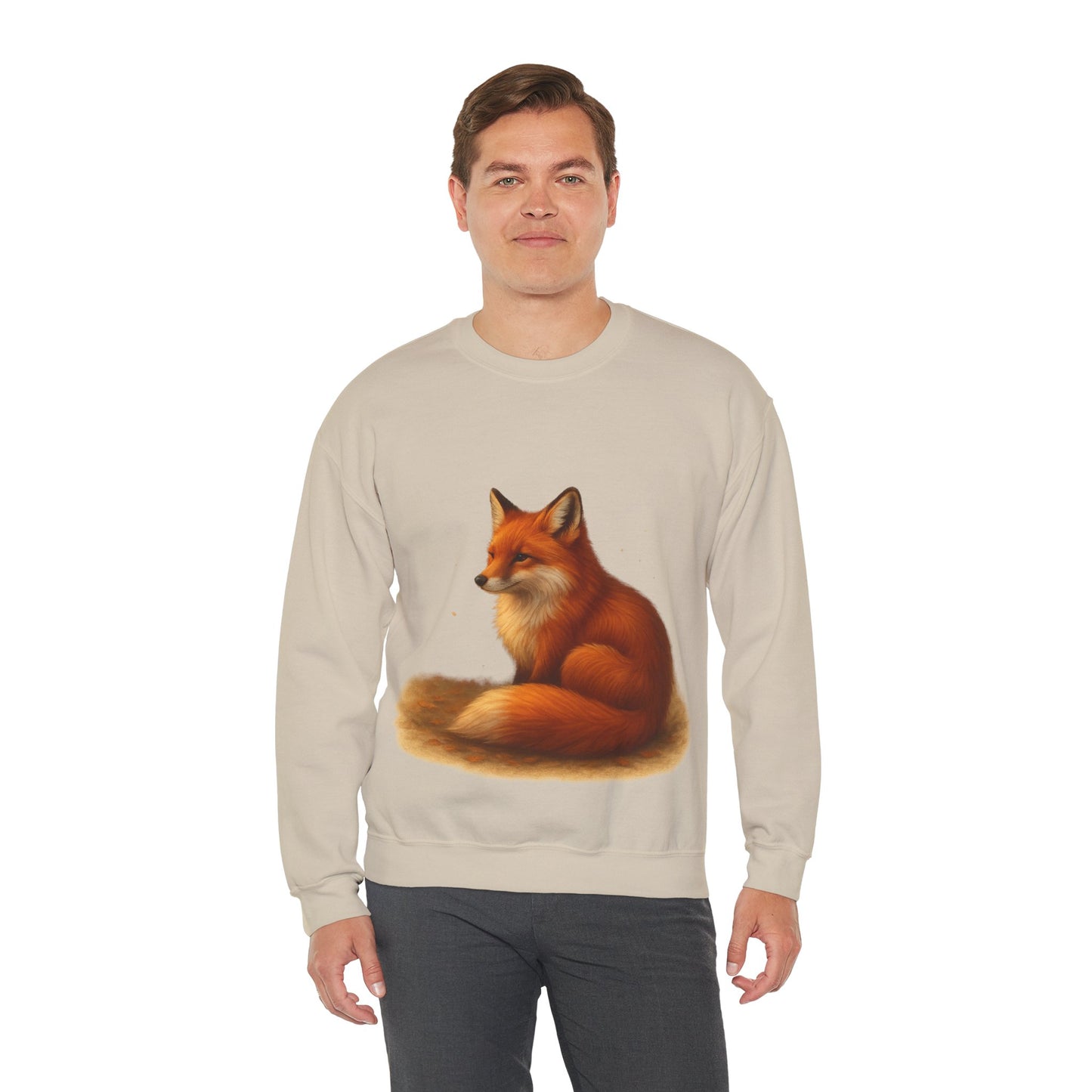 Cozy Fox Sweatshirt, Cute Animal Crewneck, Gift for Animal Lovers, Casual Fall Apparel, Art-Inspired Clothing