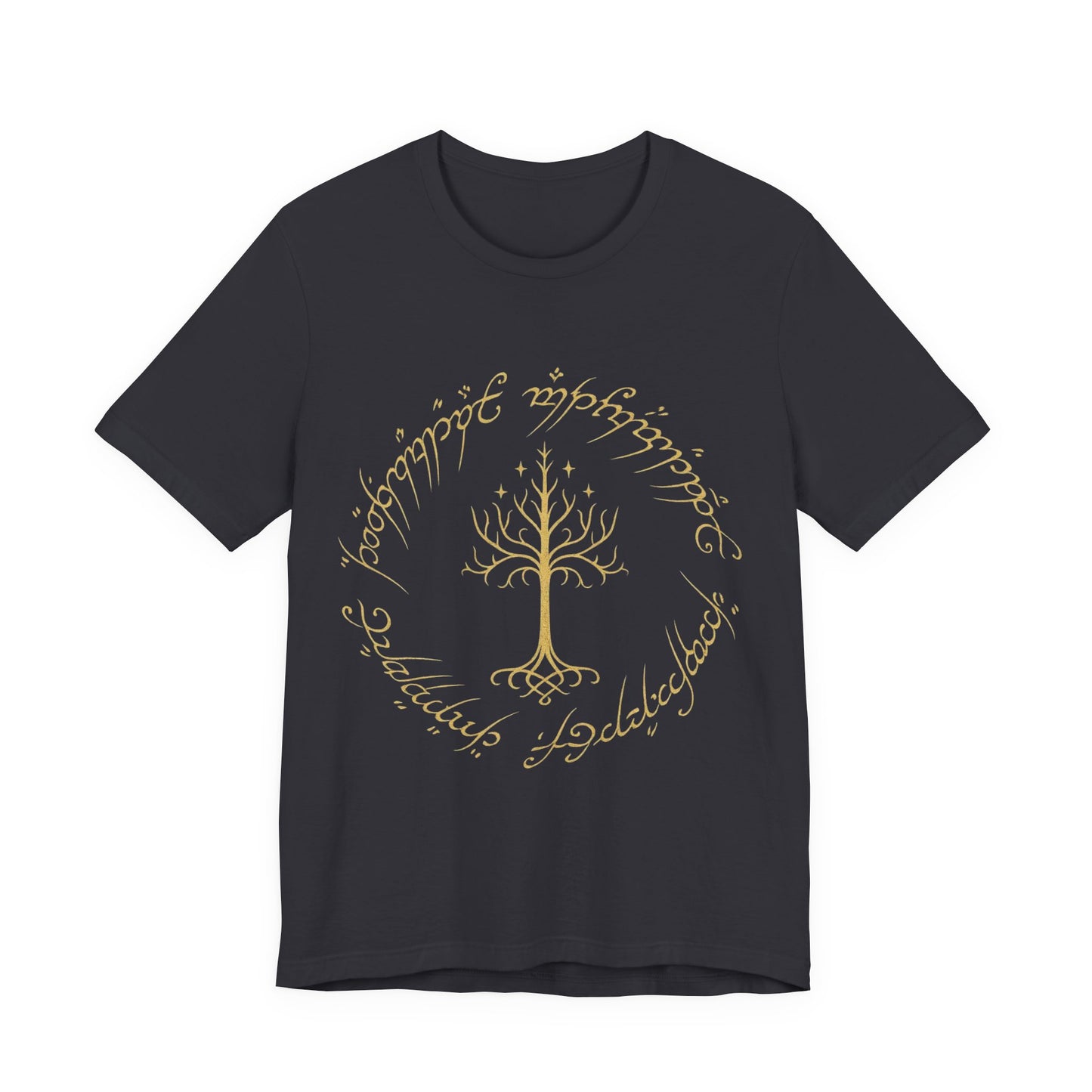 Gondor Tree Tee, Elvish Shirt, Fantasy Short Sleeve Top, Middle Earth Inspired Tee, Tolkien Fan Gift, Unisex Graphic T-Shirt