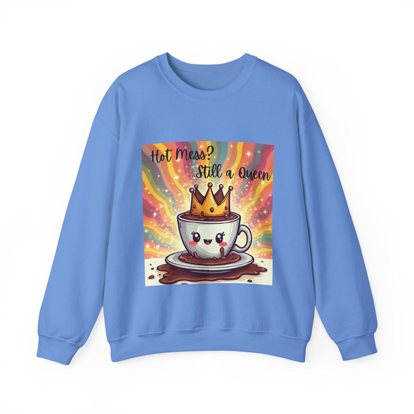 Cute Coffee Queen Sweatshirt, Funny Graphic Crewneck, Gift for Coffee Lovers, Inside Jokes, Casual Style