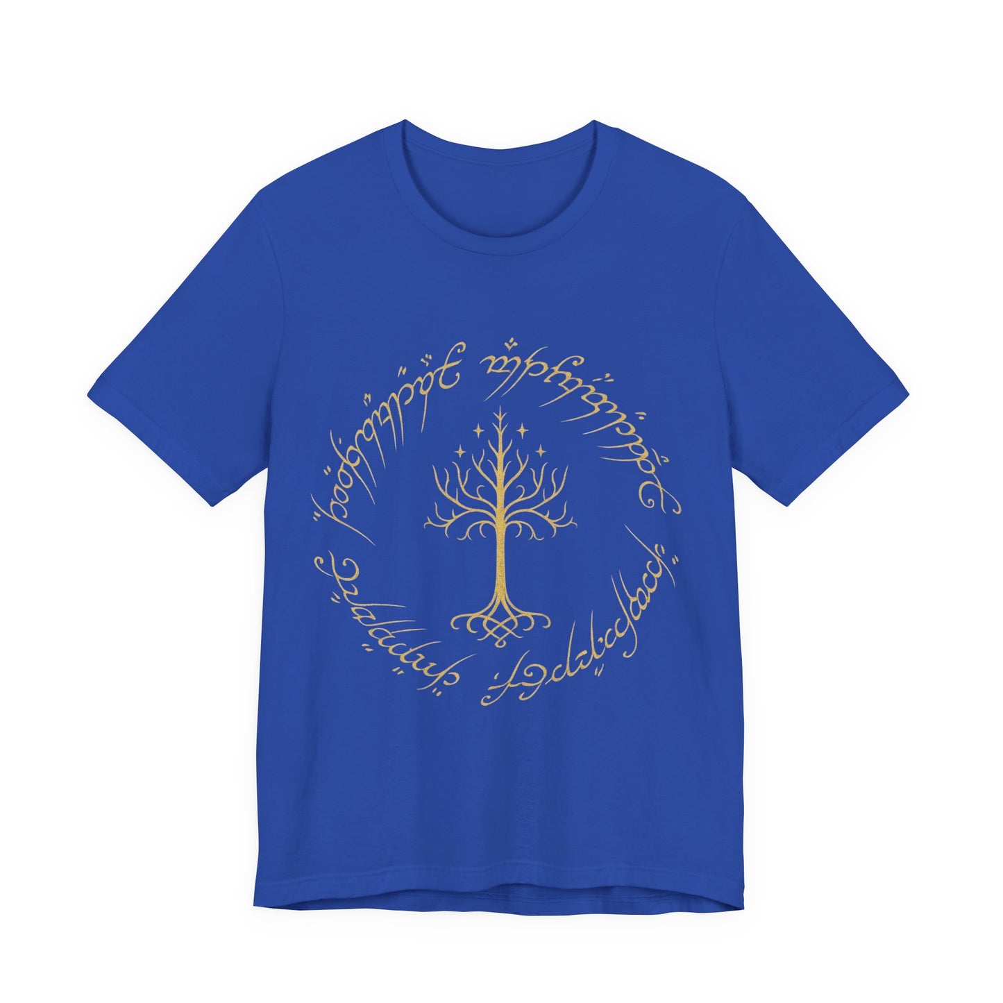 Gondor Tree Tee, Elvish Shirt, Fantasy Short Sleeve Top, Middle Earth Inspired Tee, Tolkien Fan Gift, Unisex Graphic T-Shirt