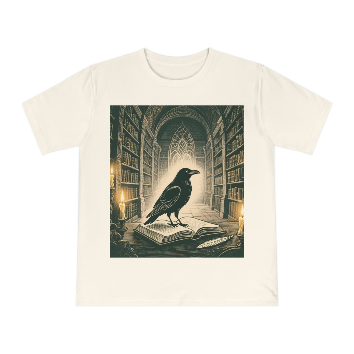Gothic Library Unisex T-shirt | Dark Academia Vibes | Gothic Aesthetic | Halloween Theme TShirt