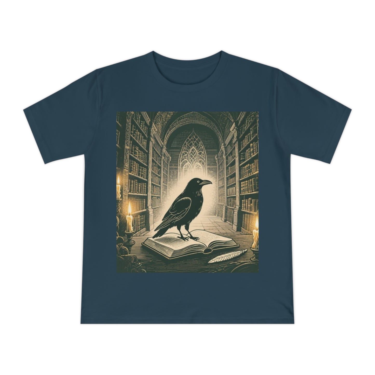 Gothic Library Unisex T-shirt | Dark Academia Vibes | Gothic Aesthetic | Halloween Theme TShirt