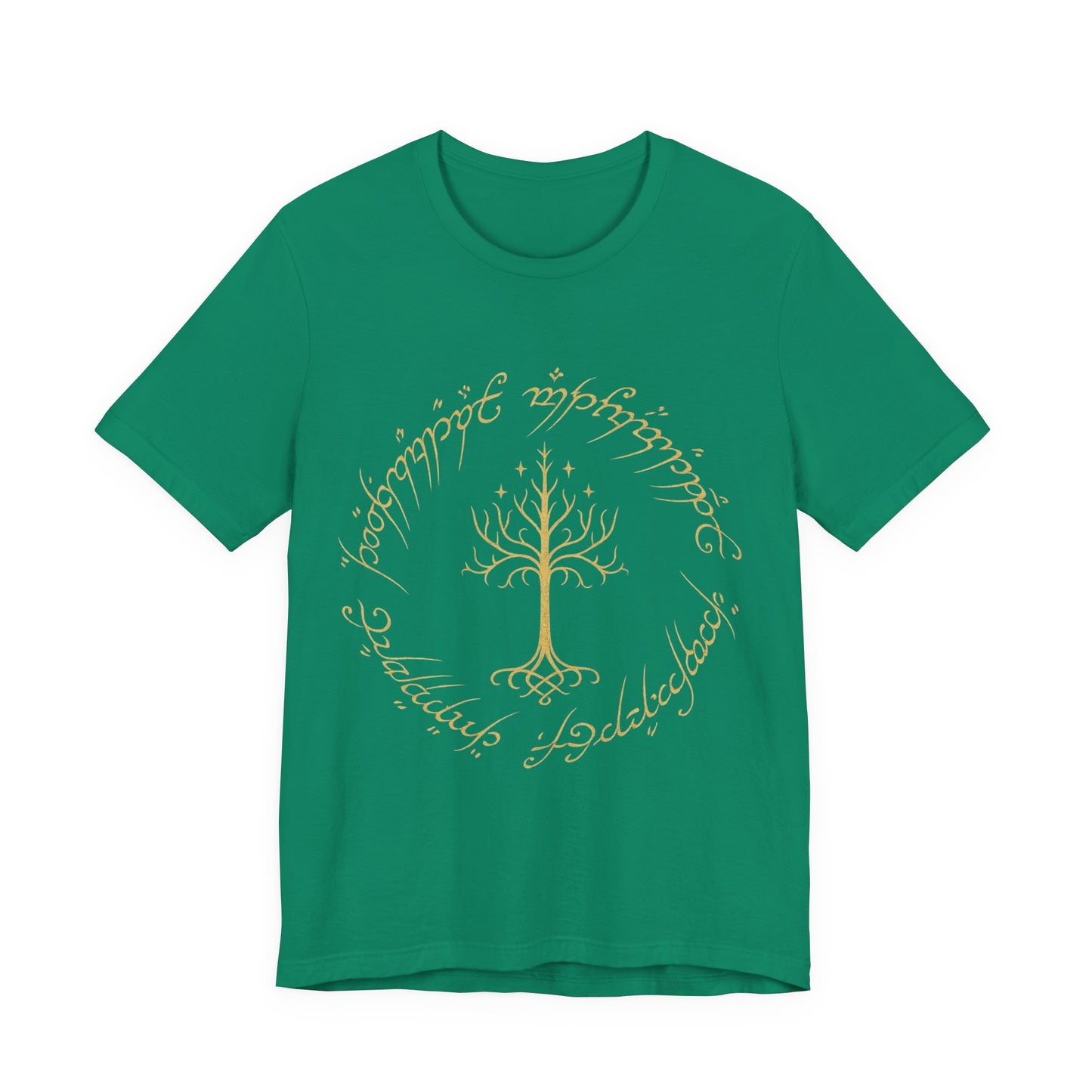 Gondor Tree Tee, Elvish Shirt, Fantasy Short Sleeve Top, Middle Earth Inspired Tee, Tolkien Fan Gift, Unisex Graphic T-Shirt