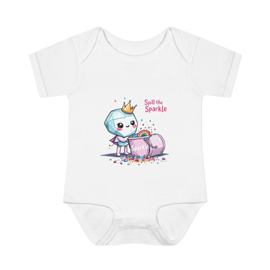 Kawaii Baby Bodysuit, Spill the Sparkle Onesie, Infant Romper, Newborn Outfit, Colorful Baby Clothes