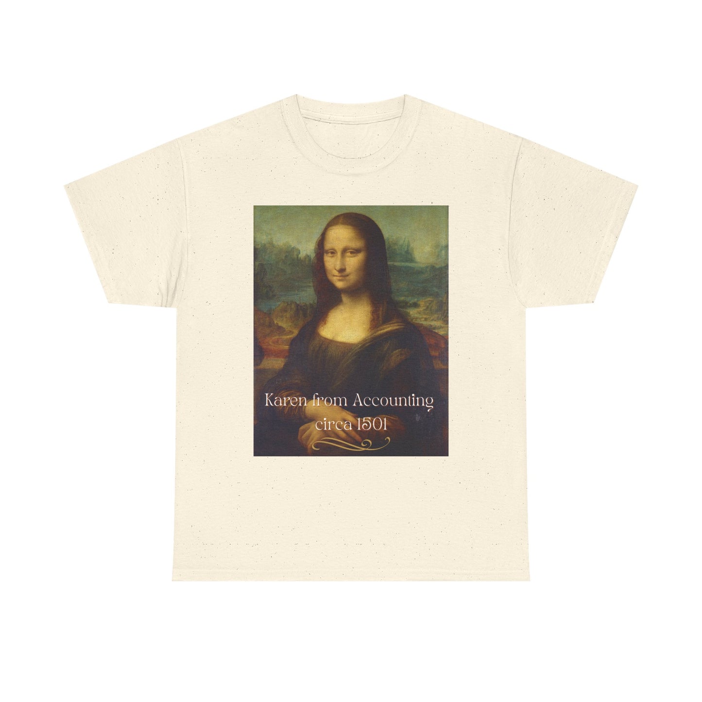 Mona Lisa Accounting Tee, Funny Unisex Shirt, Gift for Accountants, Accounting Humor, Casual Everyday Wear, Art Inspired Tee