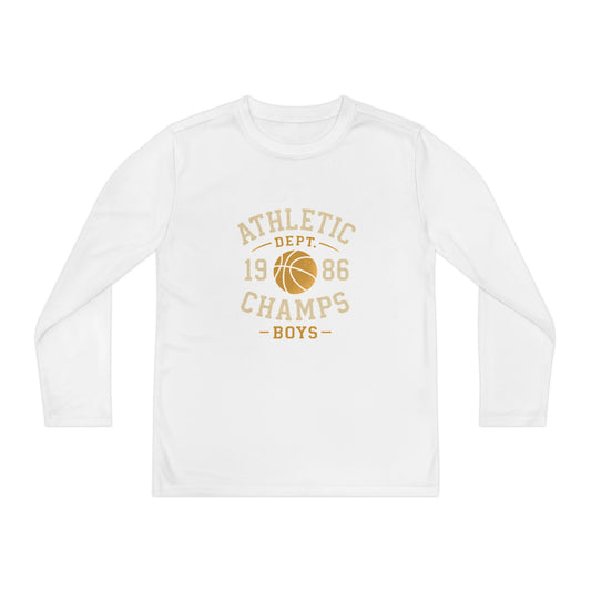Youth Athletic Long Sleeve Tee - Perfect for Sports, School, Gifts, Birthdays, Team Outfits, Basketball Fans, Boys Activewear