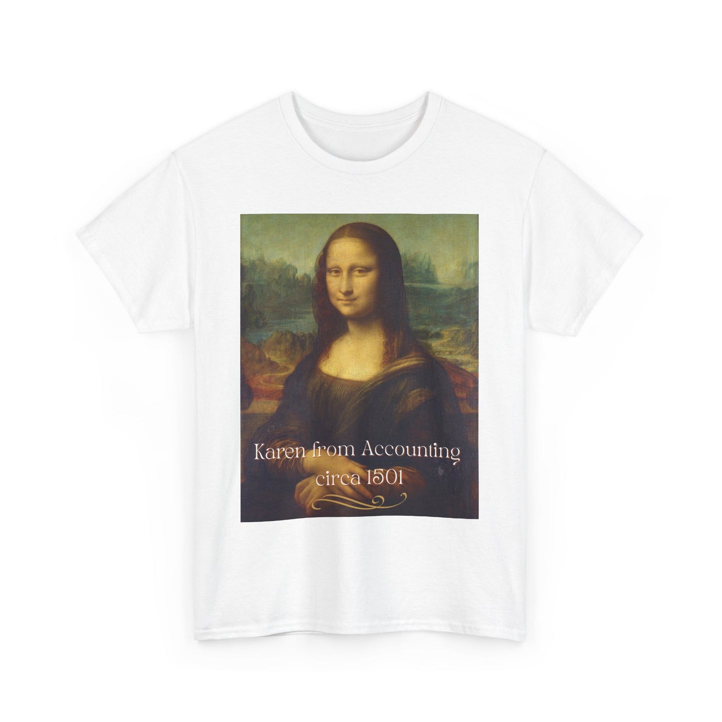 Mona Lisa Accounting Tee, Funny Unisex Shirt, Gift for Accountants, Accounting Humor, Casual Everyday Wear, Art Inspired Tee