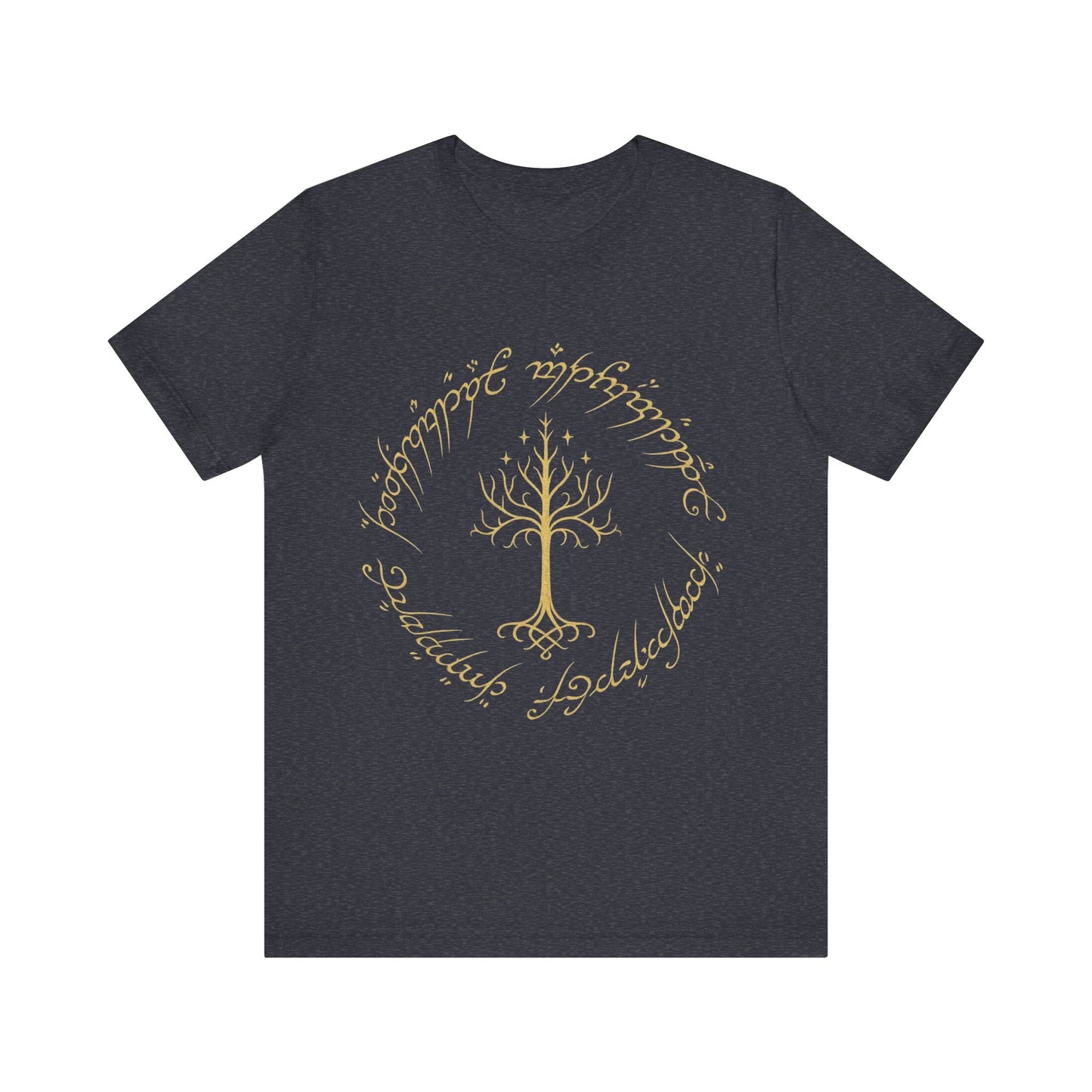 Gondor Tree Tee, Elvish Shirt, Fantasy Short Sleeve Top, Middle Earth Inspired Tee, Tolkien Fan Gift, Unisex Graphic T-Shirt
