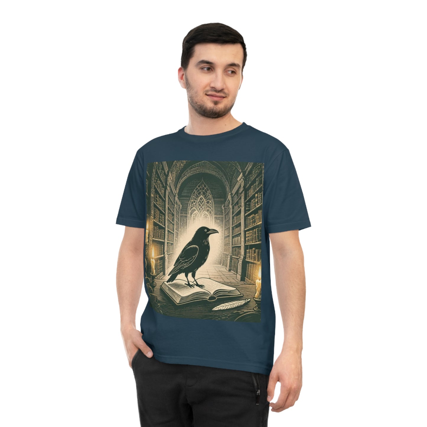 Gothic Library Unisex T-shirt | Dark Academia Vibes | Gothic Aesthetic | Halloween Theme TShirt