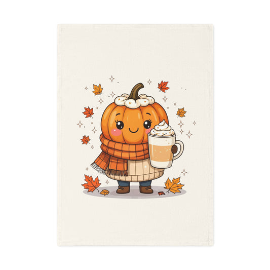 Autumn Pumpkin Tea Towel | Cute Fall Kitchen Decor | Thanksgiving Gift | Harvest Home Decor | Fall Recipe Towel | Cozy Kitchen Textile