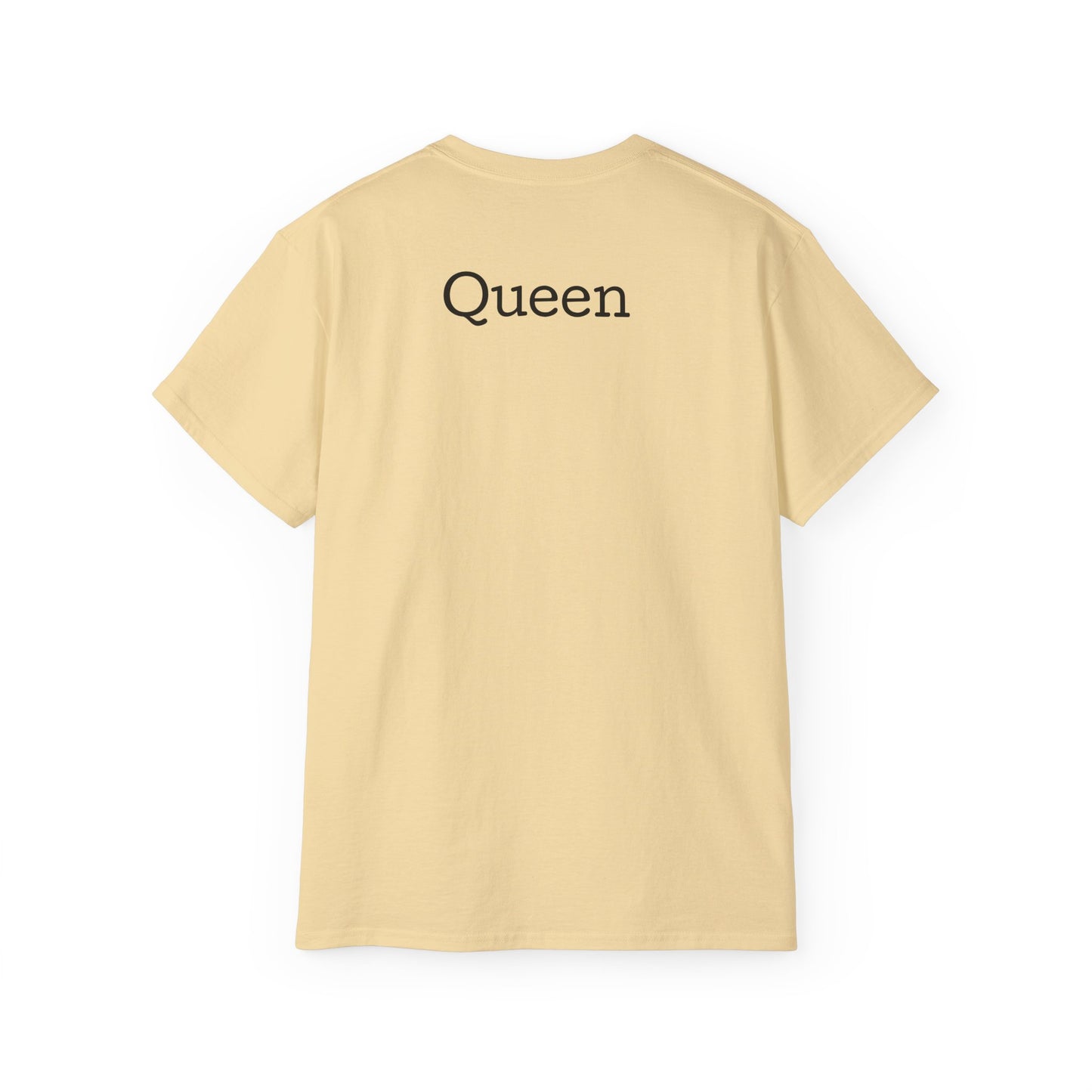 Queen Coffee Humor Tee, Unisex T-Shirt, Gift for Her, Funny Coffee Lover Shirt, Birthday Gift, Casual Everyday Wear