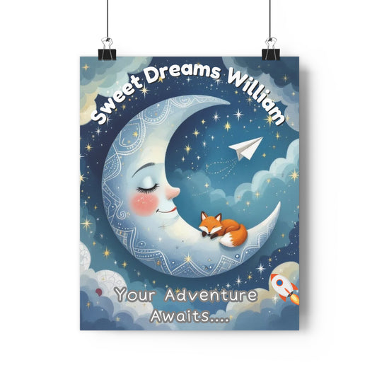 Sweet Dreams Adventure Giclée Art Print, Kids Room Decor, Whimsical Wall Art, Nursery Gift, Personalized Art