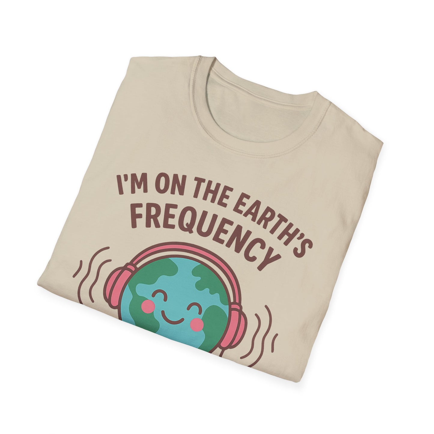 Earth's Frequency Unisex T-Shirt, Relaxing Vibe Tee, Music Lover Gift, Chill Shirt, Eco-Friendly Apparel