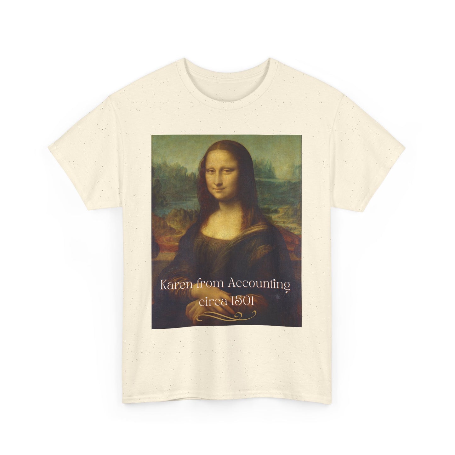 Mona Lisa Accounting Tee, Funny Unisex Shirt, Gift for Accountants, Accounting Humor, Casual Everyday Wear, Art Inspired Tee