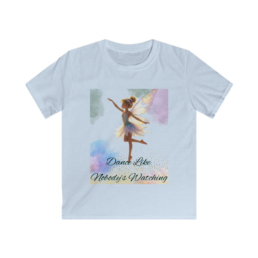 Dance Like Nobody's Watching Kids Tee, Soft Cotton T-Shirt for Girls, Fairy Dance Shirt, Playful Children's Apparel, Birthday Gift for Kids