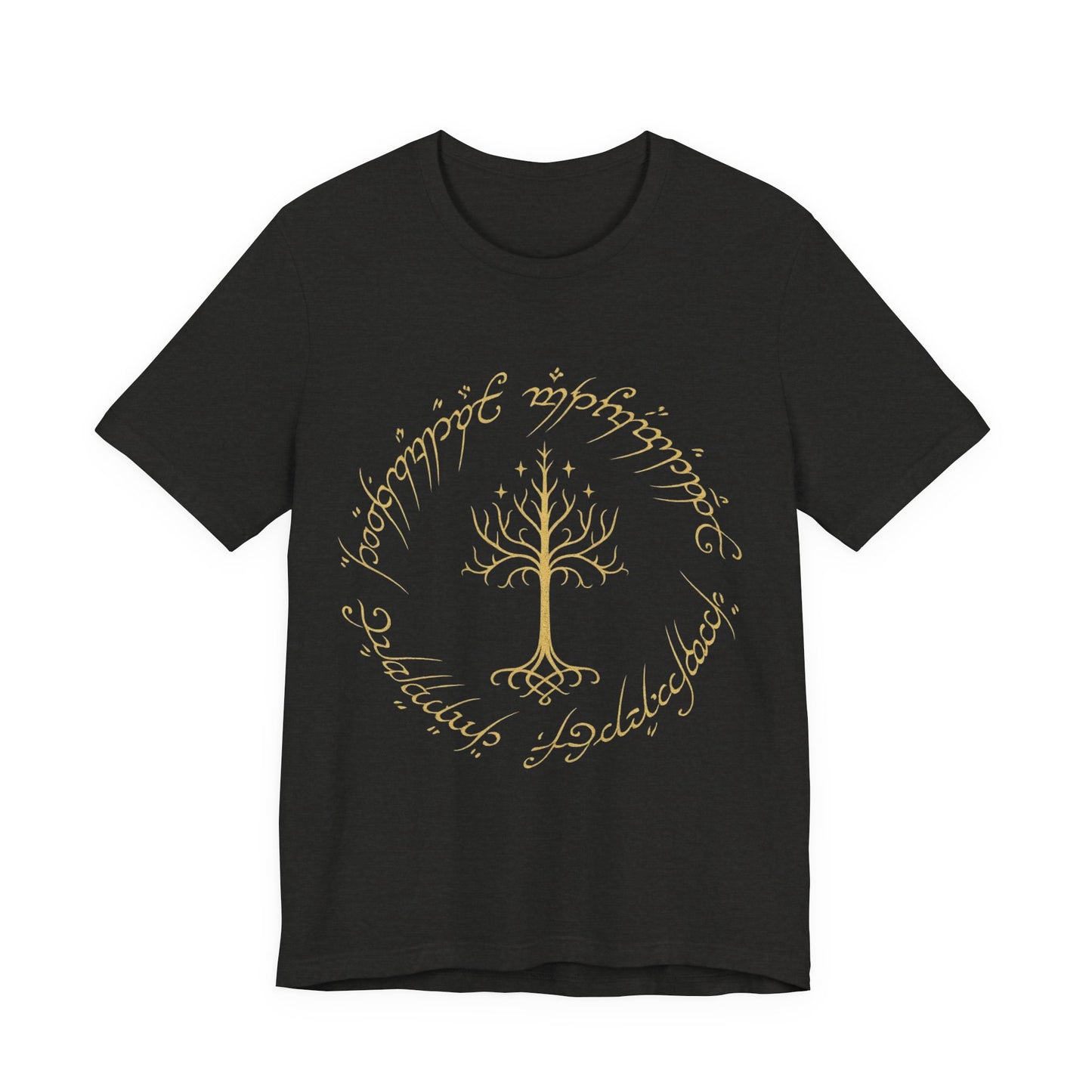 Gondor Tree Tee, Elvish Shirt, Fantasy Short Sleeve Top, Middle Earth Inspired Tee, Tolkien Fan Gift, Unisex Graphic T-Shirt