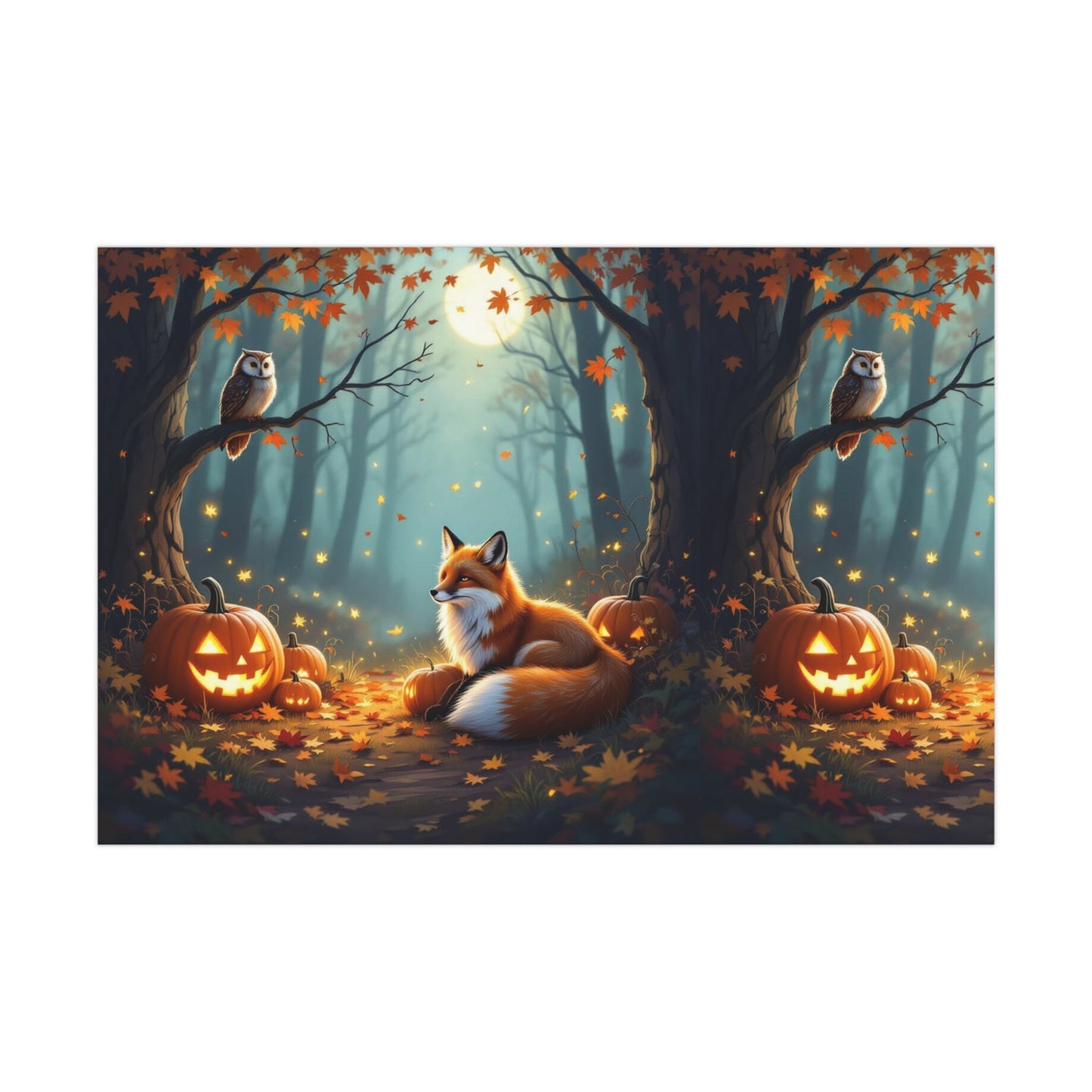 Autumn-Themed Gift Wrap Papers | Cozy Woodland Fox Design, Perfect for Fall Parties, Halloween, Gifting, Eco-Friendly Wrapping