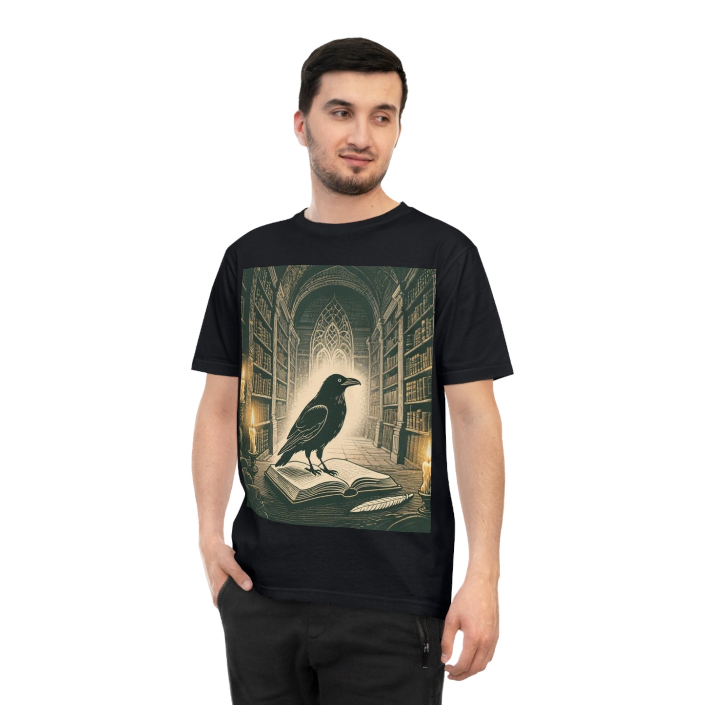 Gothic Library Unisex T-shirt | Dark Academia Vibes | Gothic Aesthetic | Halloween Theme TShirt