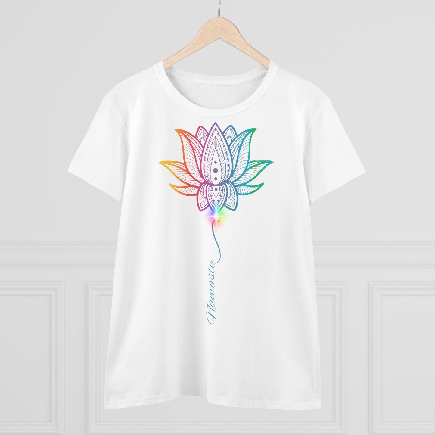 Women's Yoga Lotus Tee, Mindfulness Shirt, Spiritual Gift, Meditation Apparel, Wellness Wear, Inspirational Top