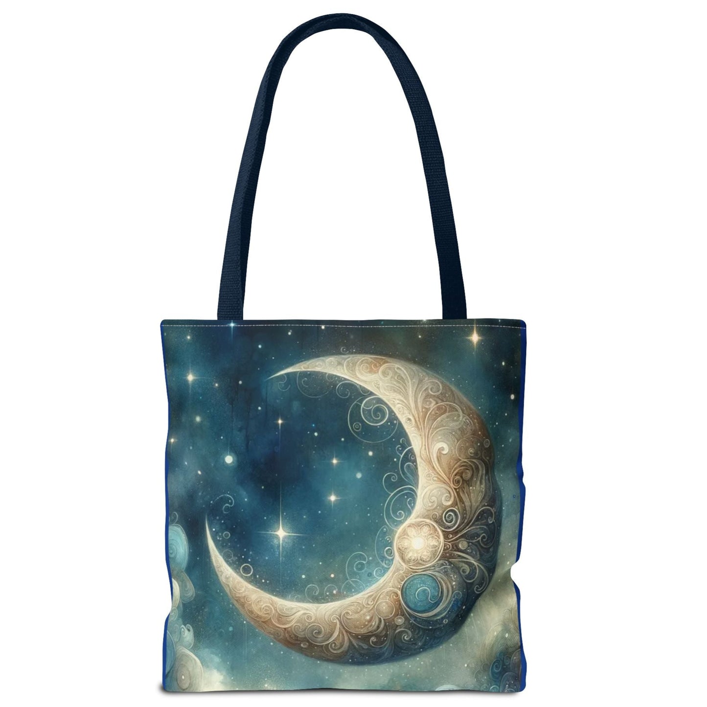 Cosmic Moon Tote Bag, Celestial Shopper Bag, Astrology Gift, Starry Night Tote, Boho Chic Bag, Eco-Friendly Carryall