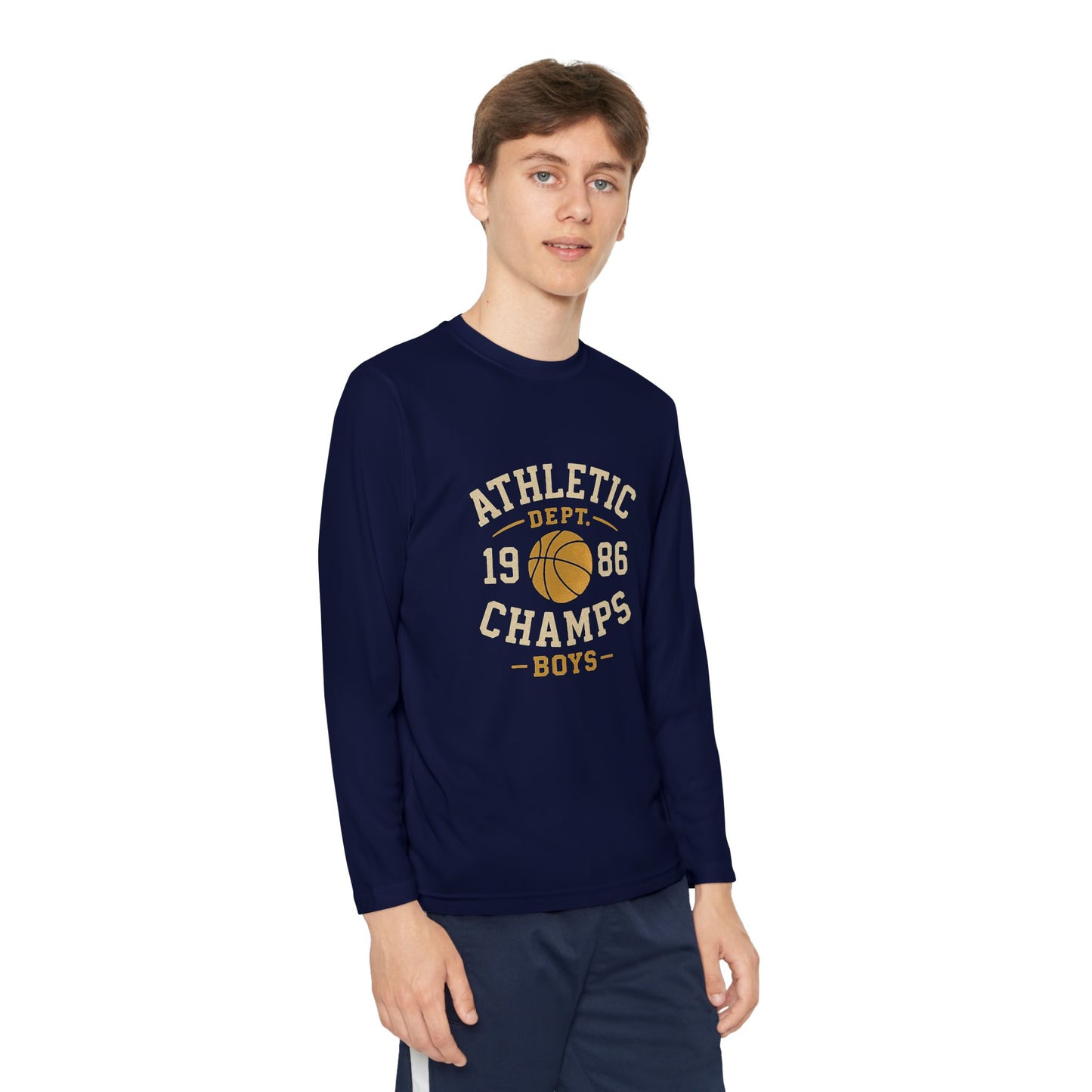 Youth Athletic Long Sleeve Tee - Perfect for Sports, School, Gifts, Birthdays, Team Outfits, Basketball Fans, Boys Activewear
