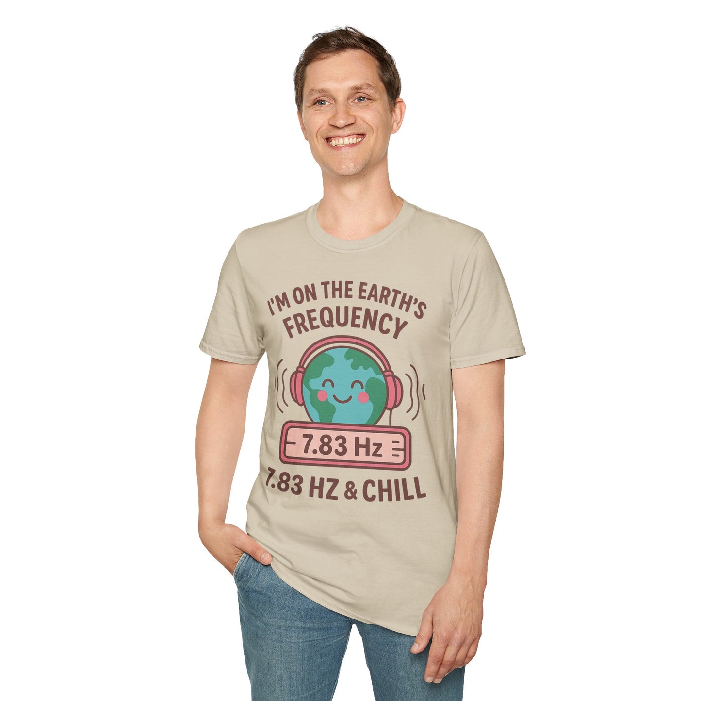 Earth's Frequency Unisex T-Shirt, Relaxing Vibe Tee, Music Lover Gift, Chill Shirt, Eco-Friendly Apparel