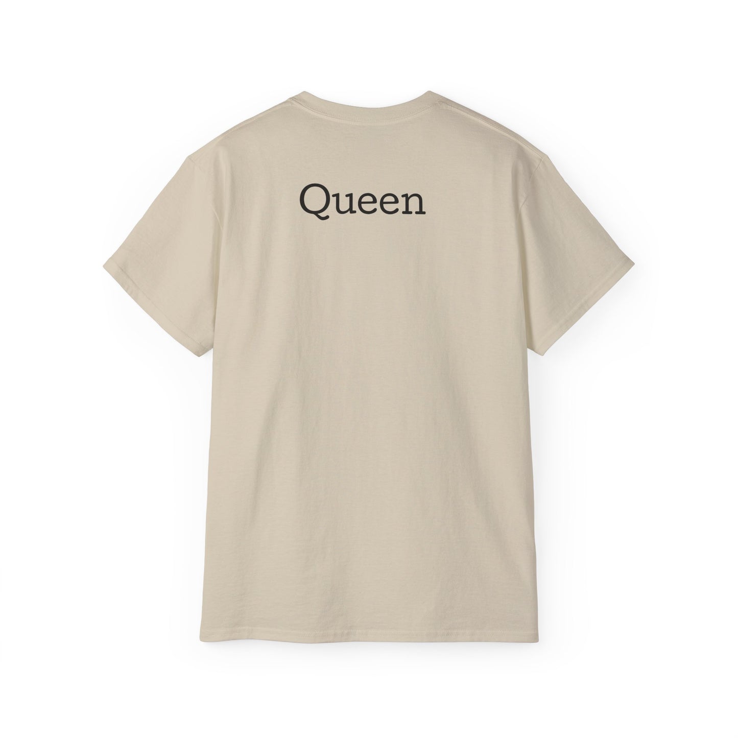 Queen Coffee Humor Tee, Unisex T-Shirt, Gift for Her, Funny Coffee Lover Shirt, Birthday Gift, Casual Everyday Wear
