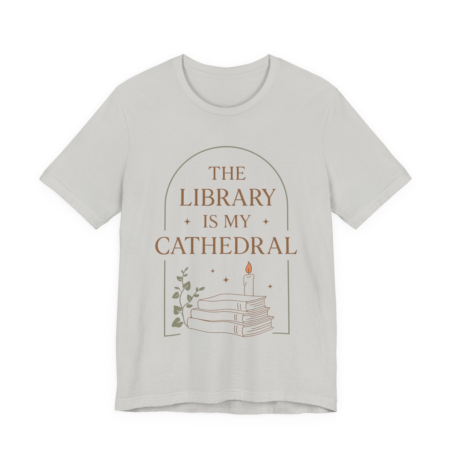 The Library Is My Cathedral T-Shirt | Dark Academia Aesthetic Tee | Book Lover Gift | Cozy Vintage Style