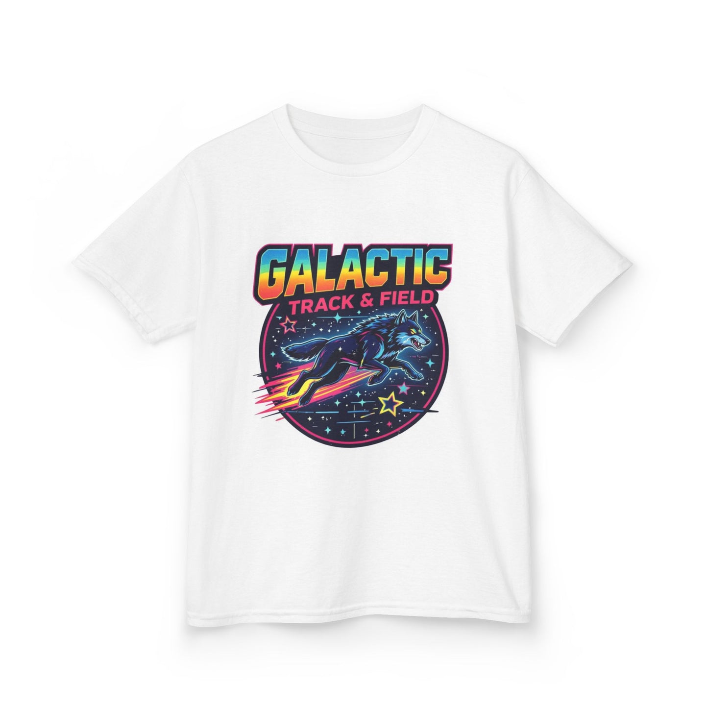 Galactic Track and Field Kids Tee - 90's Astrological Cosmic Sports Aesthetic Retro Throwback