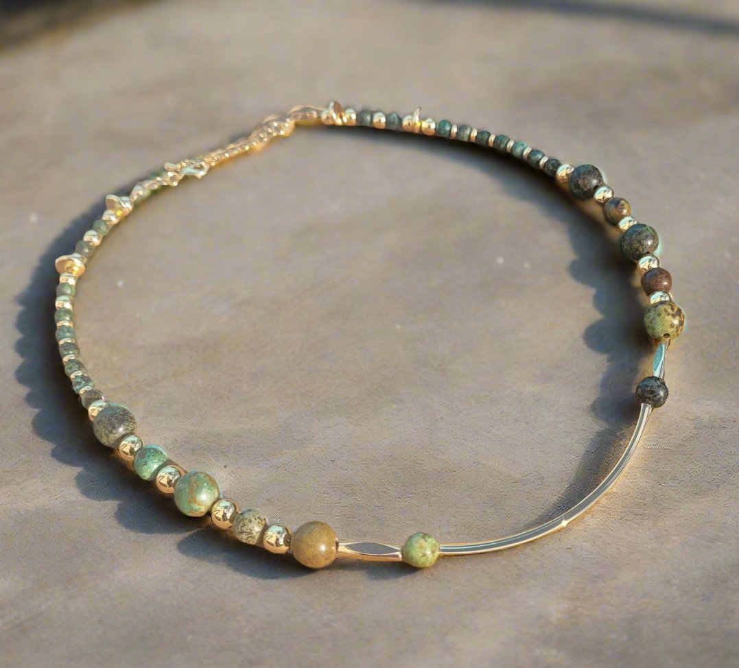 African Turquoise Necklace - Daonna Designs