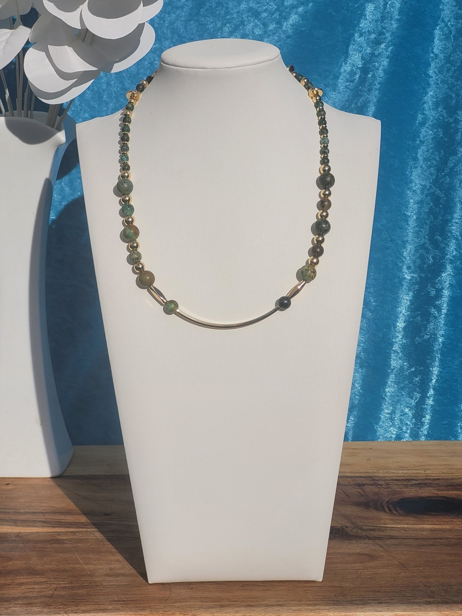 African Turquoise Necklace - Daonna Designs