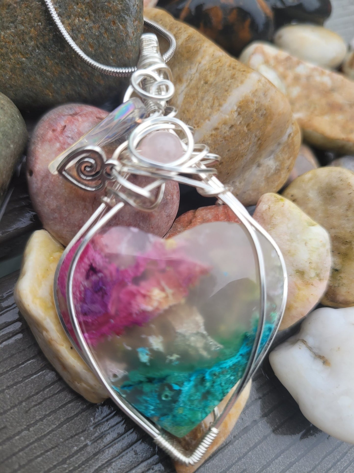 Agate Heart Pendant - Daonna Designs