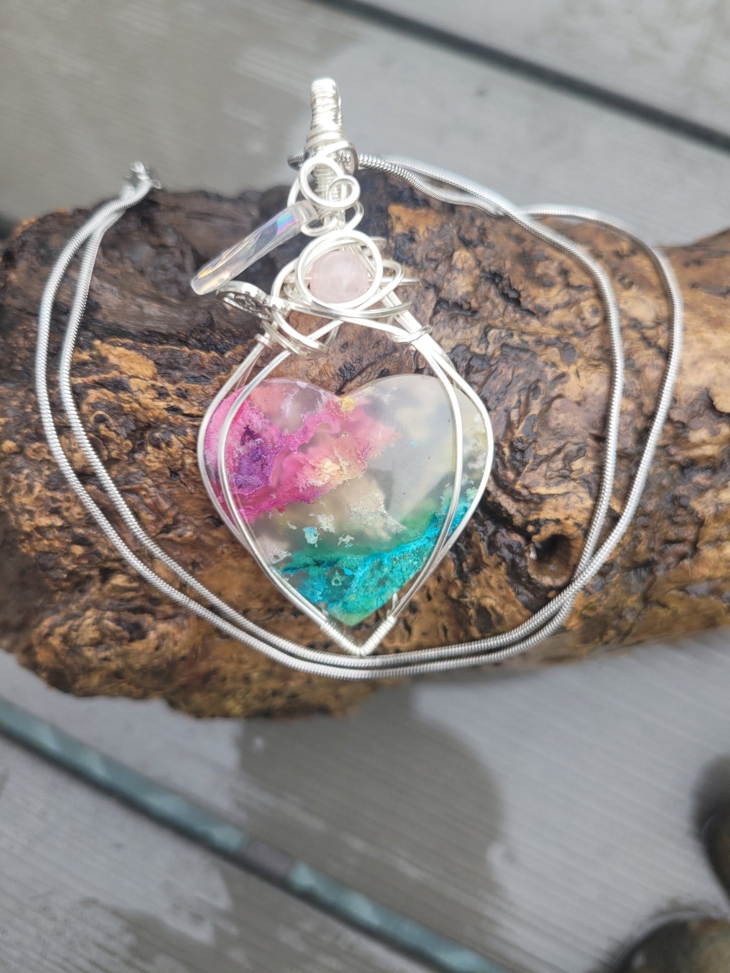 Agate Heart Pendant - Daonna Designs