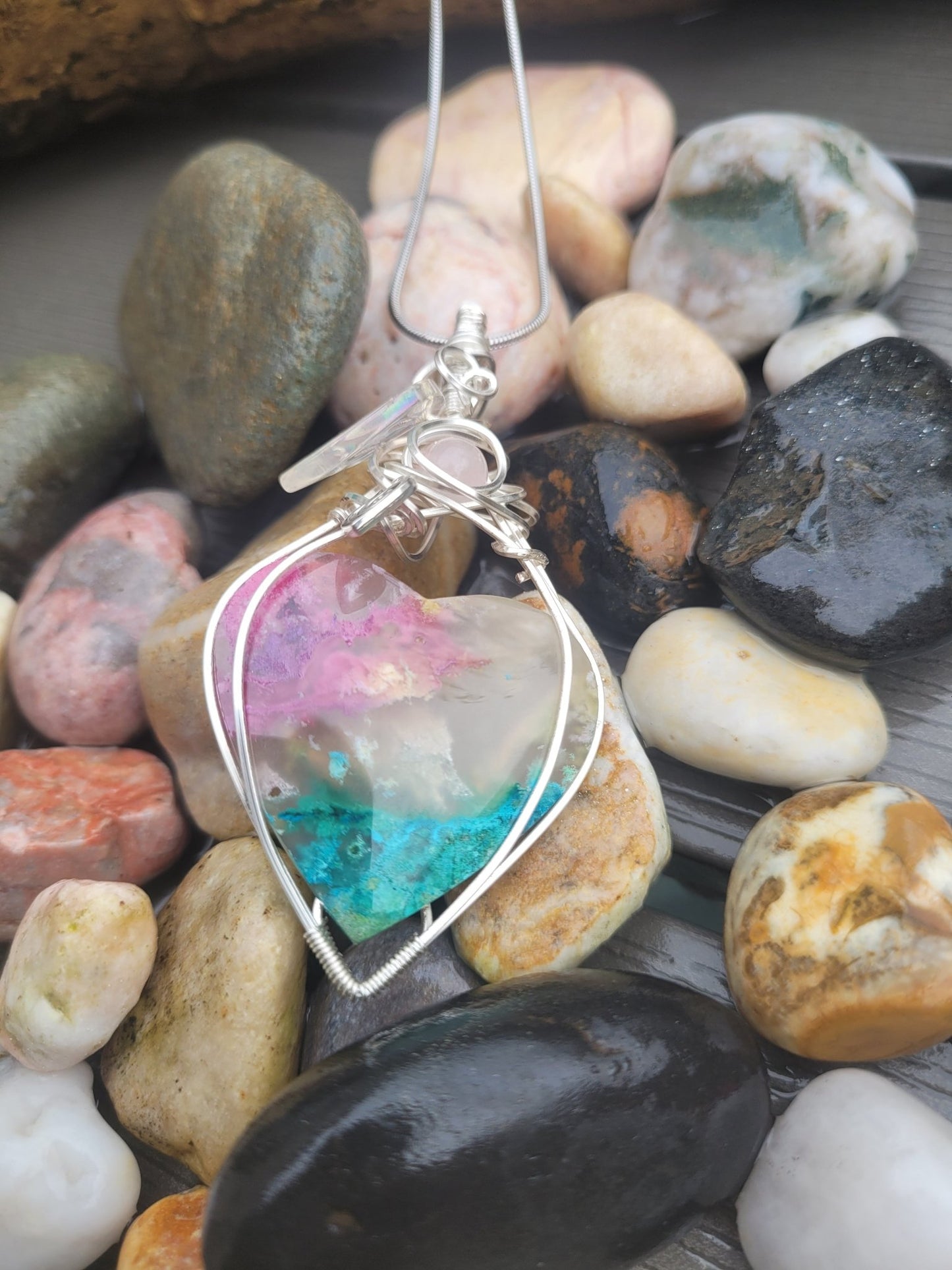 Agate Heart Pendant - Daonna Designs