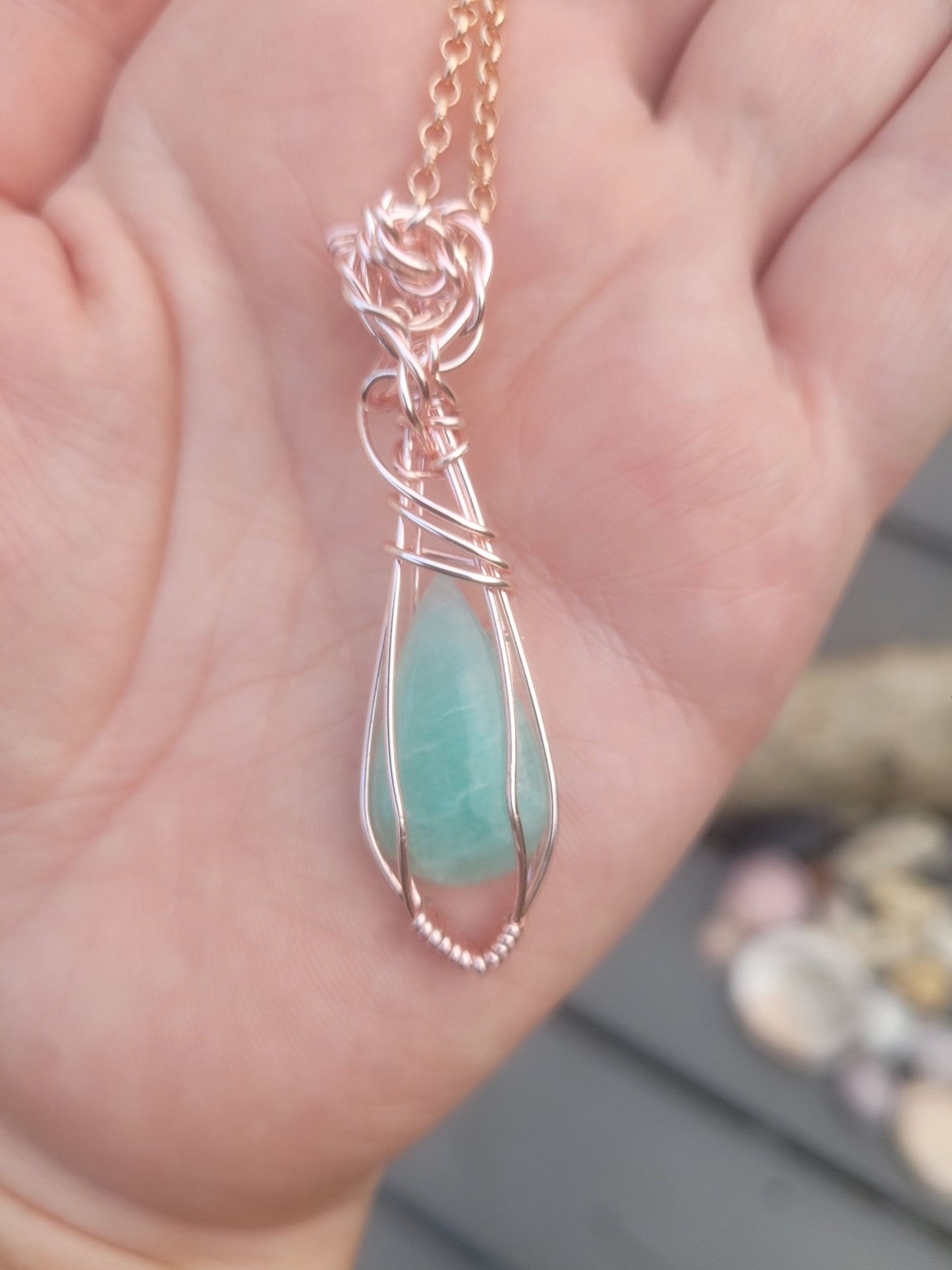 Amazonite in Rose Gold - Daonna Designs
