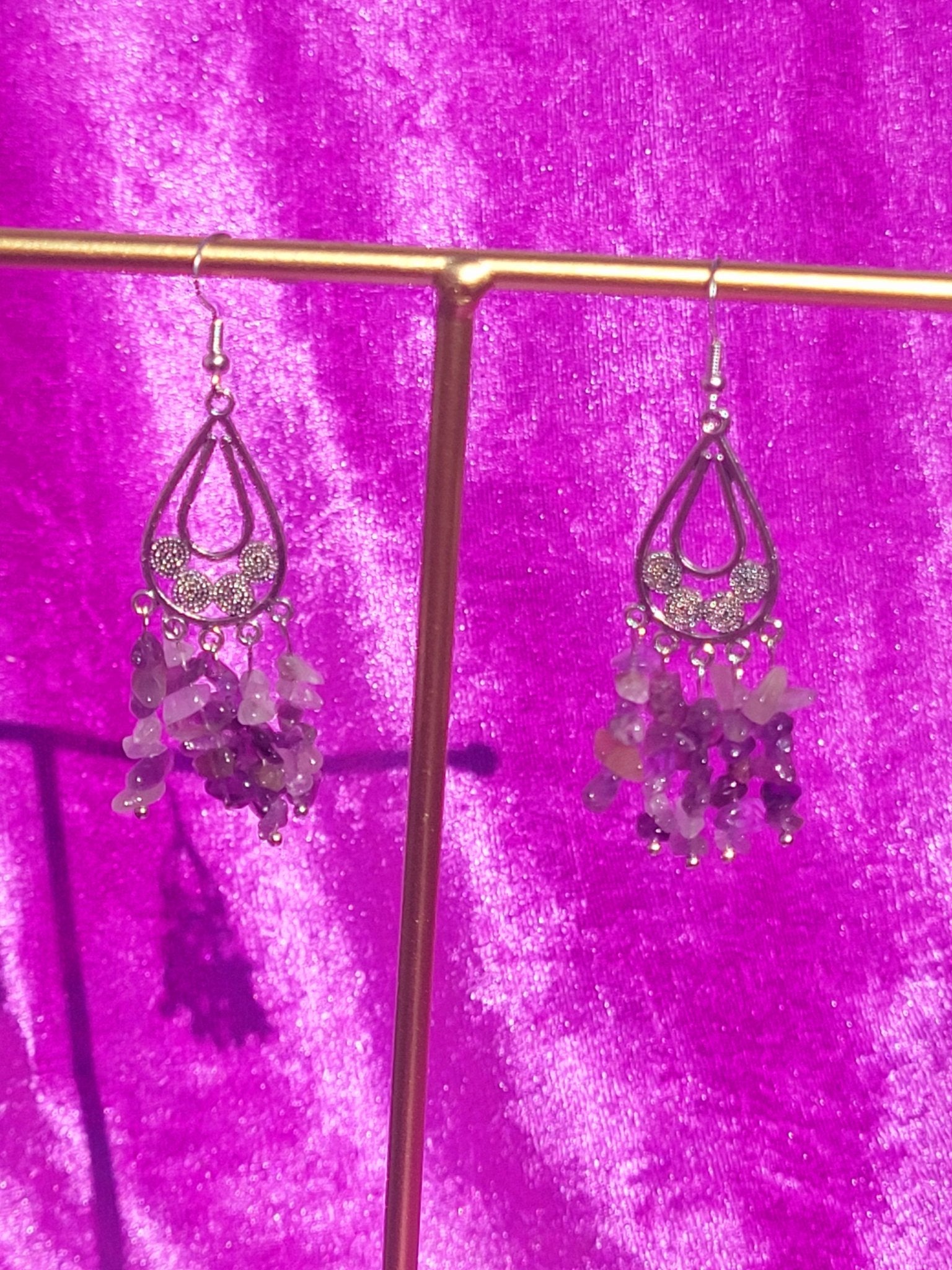 Amethyst drop earrings - Daonna Designs