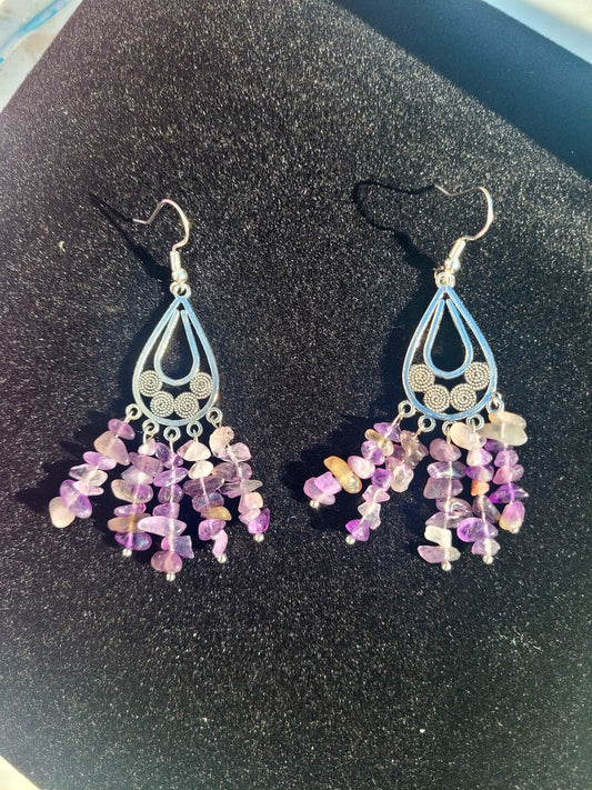 Amethyst drop earrings - Daonna Designs