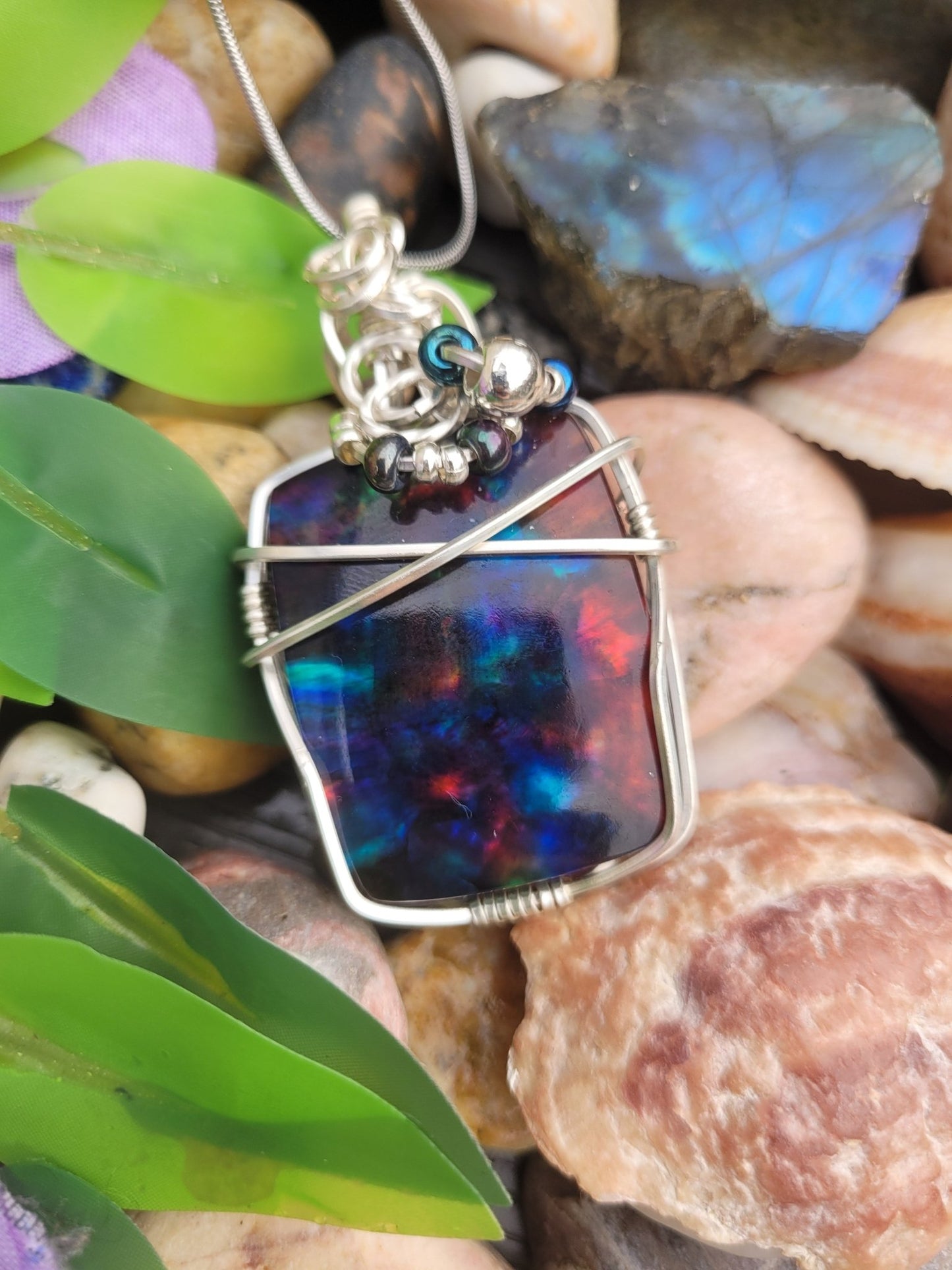 Ammolite Pendant - Daonna Designs