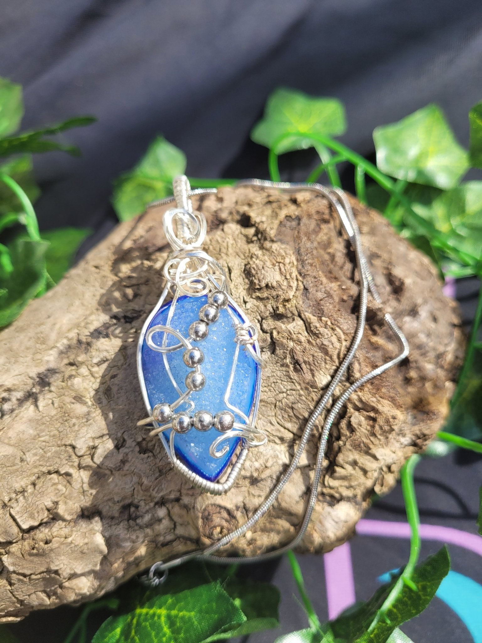 Blue Agate Druzy Necklace - Daonna Designs