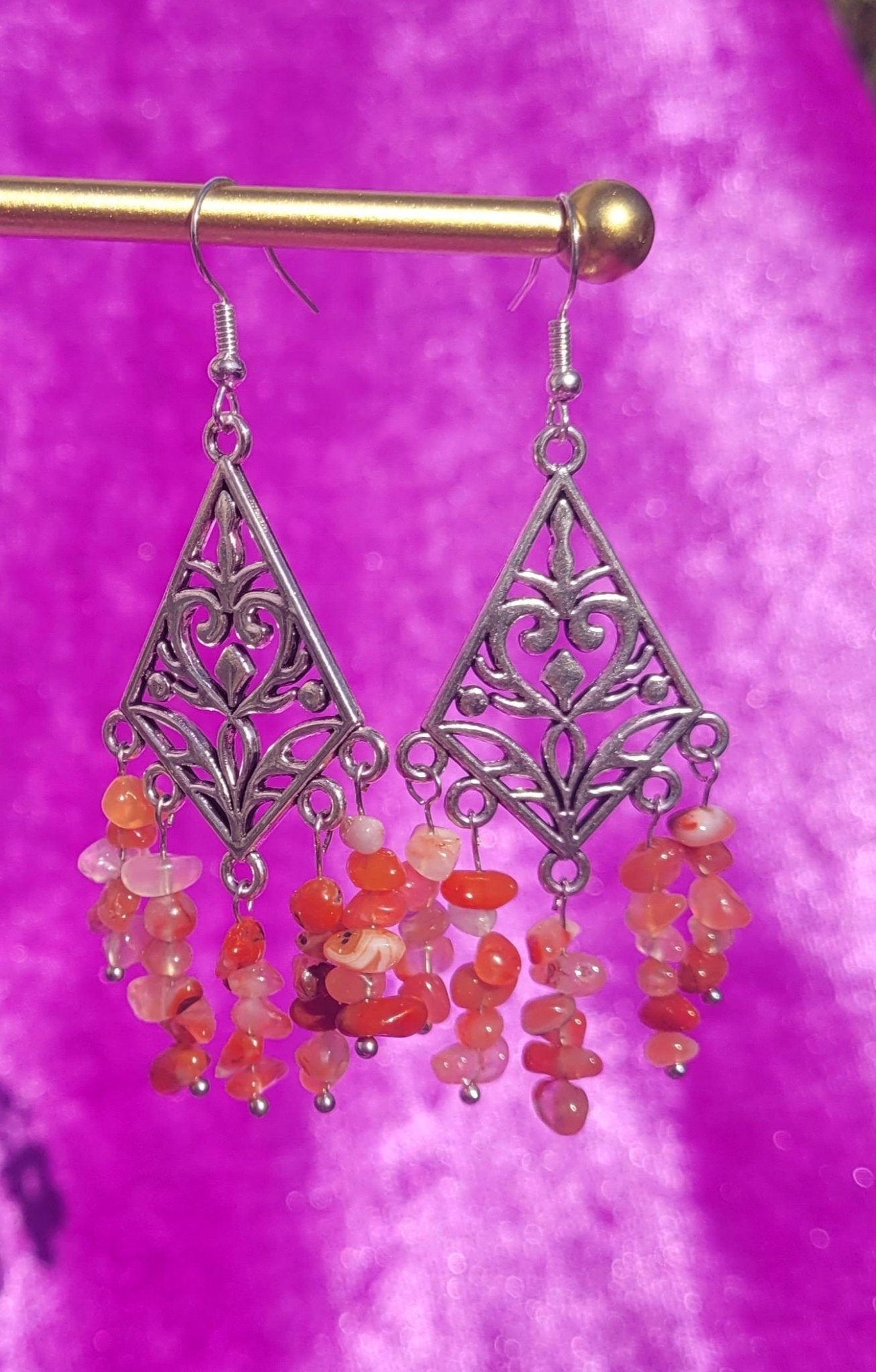 Carnelian Drop Earrings - Daonna Designs